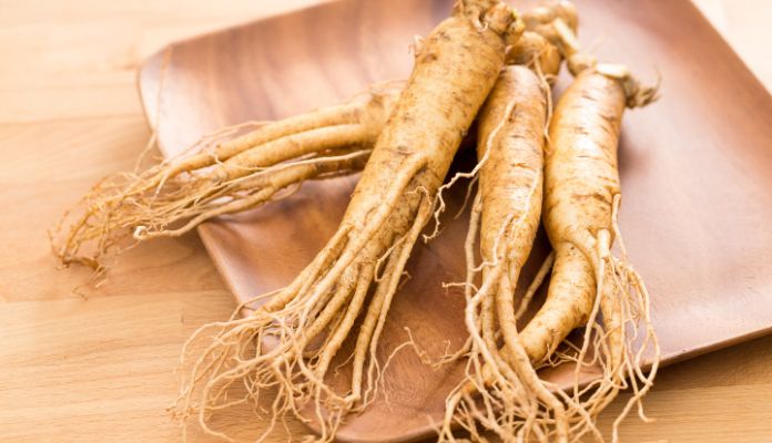 A plate of ginseng